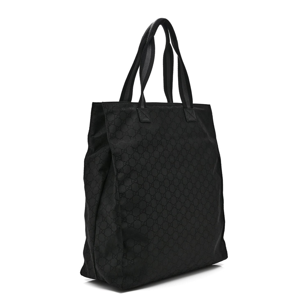 Gucci Nylon Monogram Vertical Tote Black