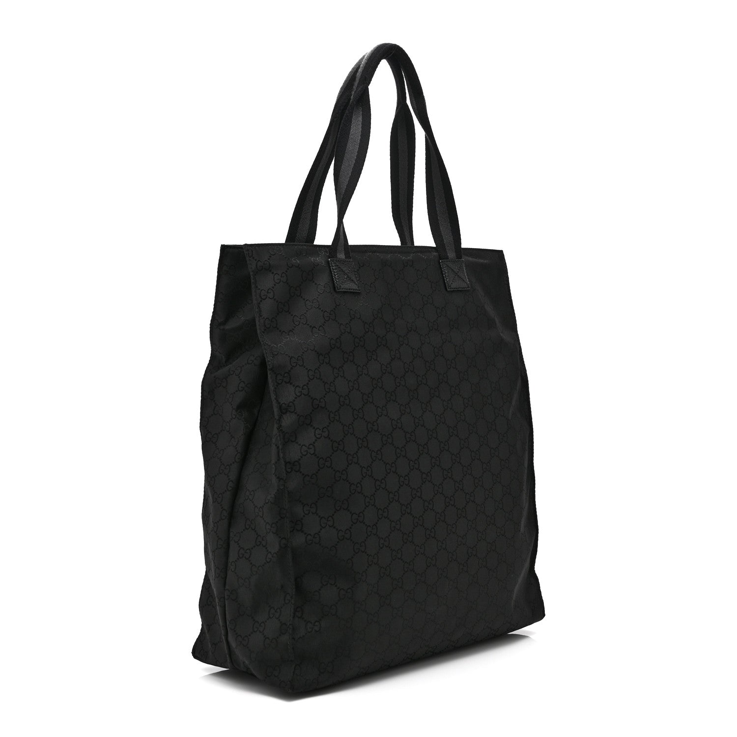 Gucci Nylon Monogram Vertical Tote Black