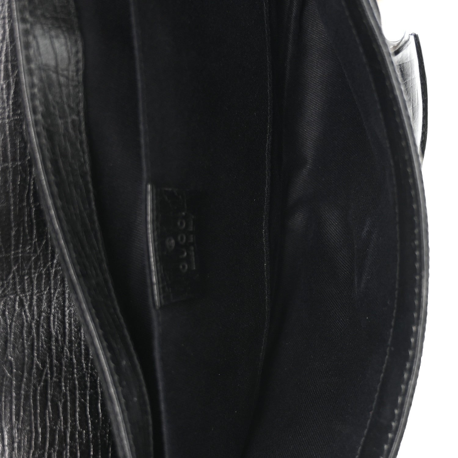 Gucci Monogram Horsebit Chain Clutch Black