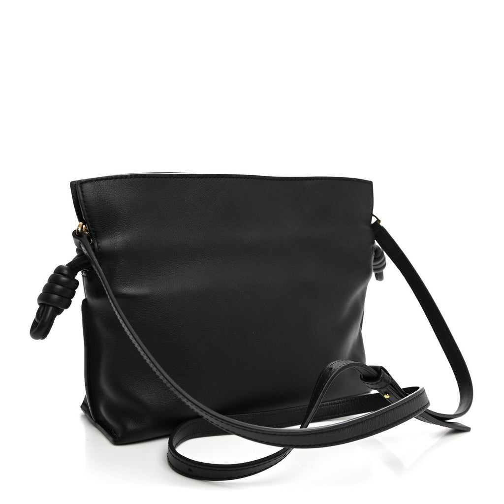 Loewe Calfskin Mini Flamenco Knot Clutch Black