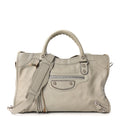 Balenciaga Chevre Gold Metallic Edge Hardware City Gris Glace