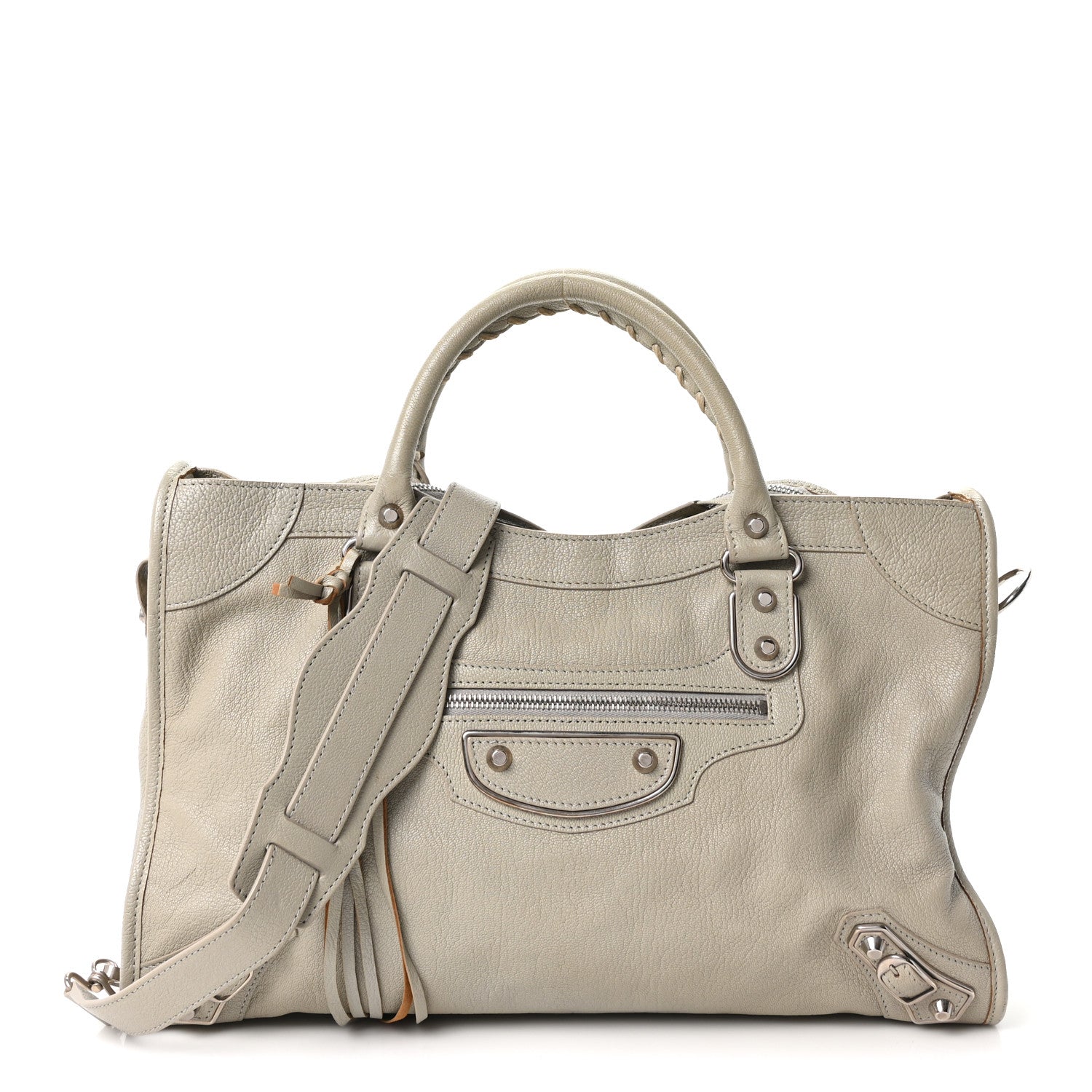 Balenciaga Chevre Gold Metallic Edge Hardware City Gris Glace