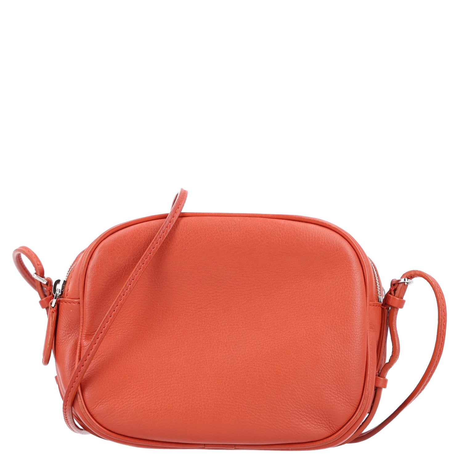 The Row ROW Grained Calfskin Mini Twin Crossbody Bag Brick