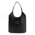 Miu Miu Nappa Ivy Bag Black front view