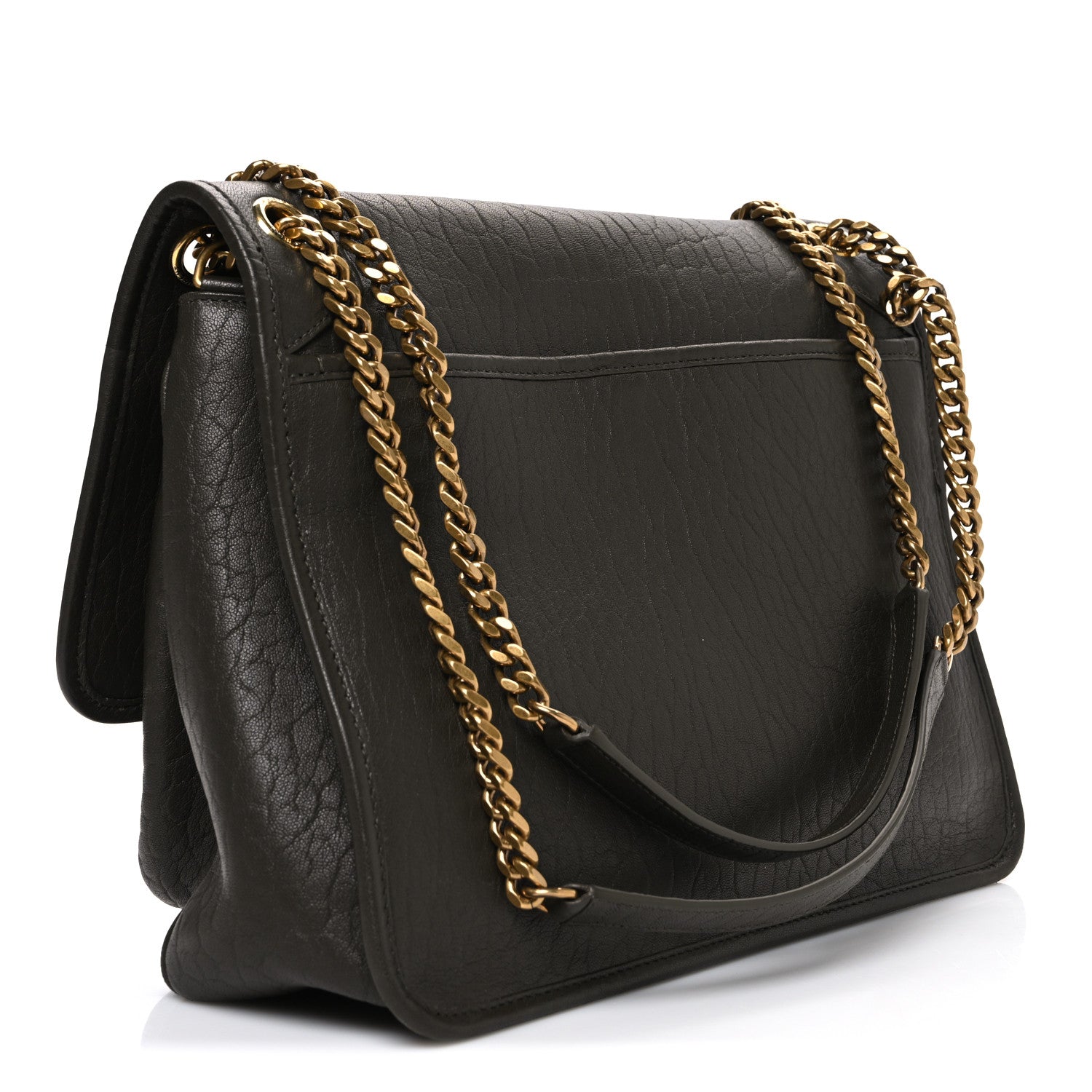 Saint Laurent Grained Lambskin Monogram Large Niki Chain Satchel Light Musk