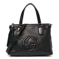 Gucci Cellarius Calfskin Small Soho Top Handle Satchel Black