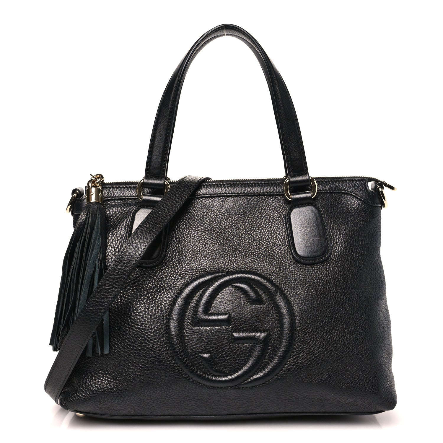 Gucci Cellarius Calfskin Small Soho Top Handle Satchel Black