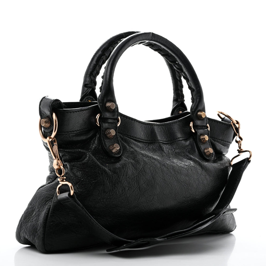 Balenciaga Agneau Giant 12 Rose Gold Hardware First Black