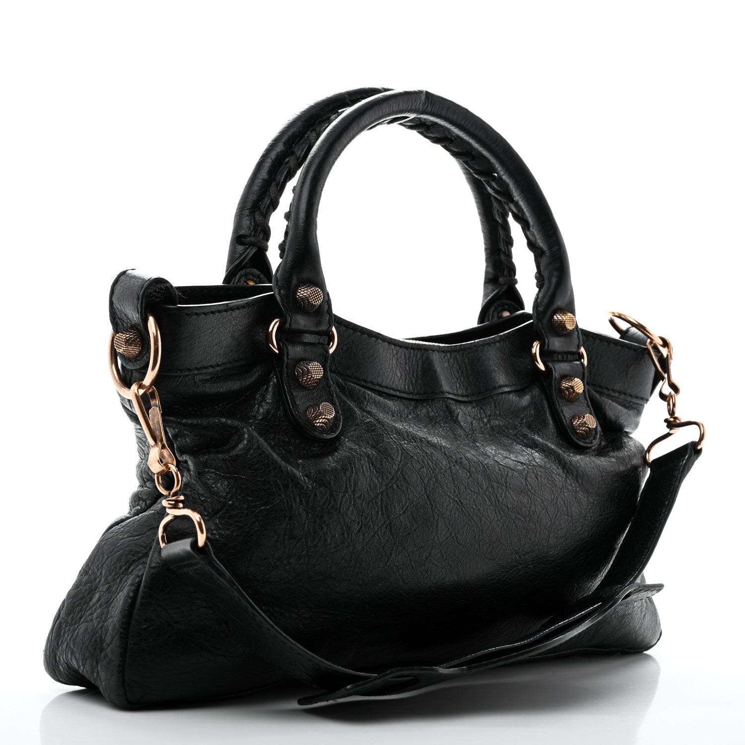 Balenciaga Agneau Giant 12 Rose Gold Hardware First Black