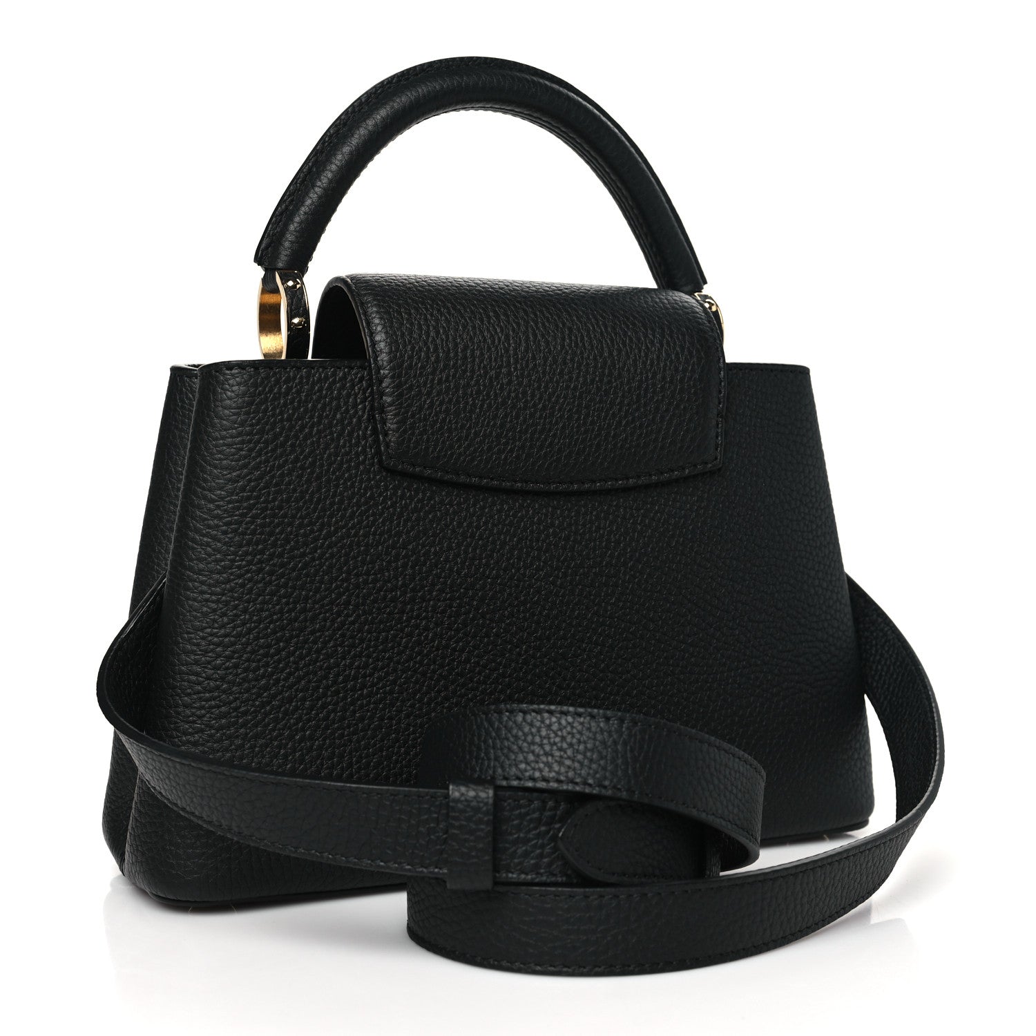 LV Capucines BB Taurillon Noir Black - back view