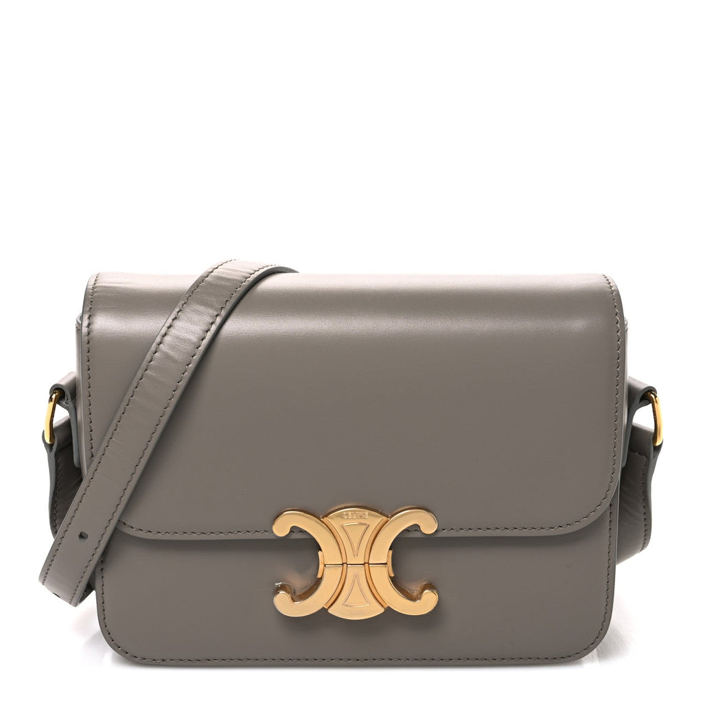Celine Shiny Calfskin Teen Triomphe Pebble