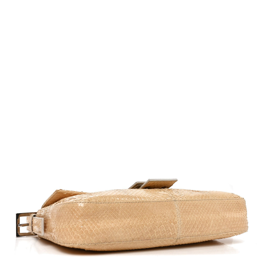 Fendi Snakeskin Baguette Beige