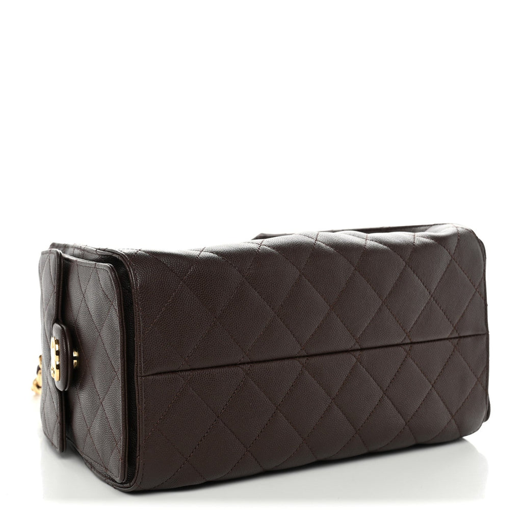 Chanel Caviar Quilted Small Chanel 25 Handbag Dark Brown