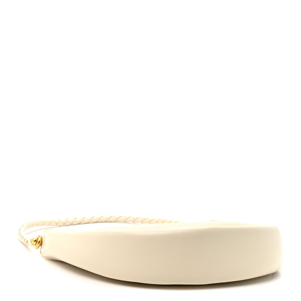 Bottega Veneta Smooth Calfskin Hula Hoop Shoulder Bag Sea Salt
