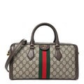 Gucci GG Supreme Monogram Web Medium Ophidia Boston Brown