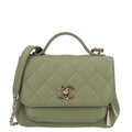 Chanel Caviar Quilted Small Business Affinity Flap Green