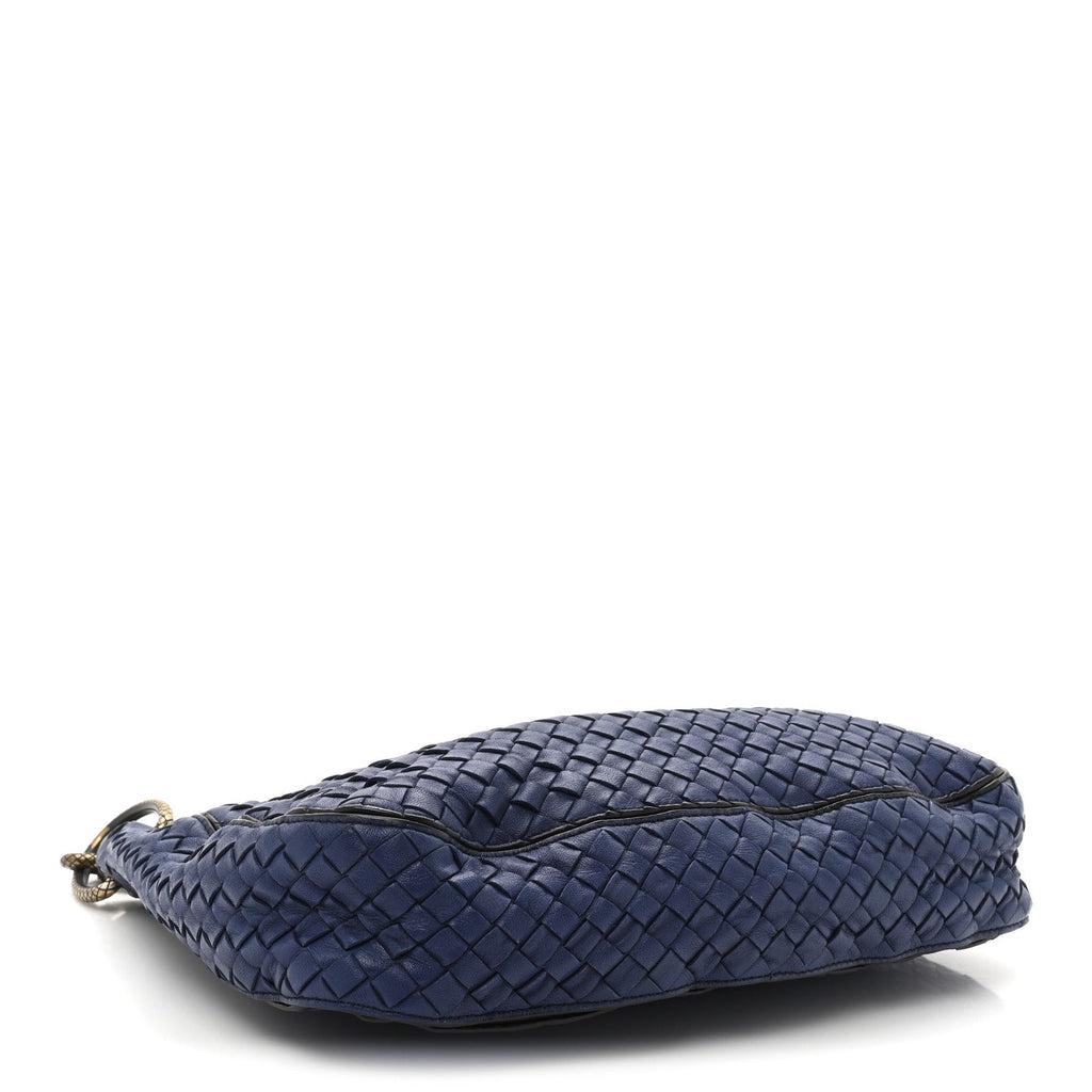 Bottega Veneta Nappa Intrecciato Small Loop Blue