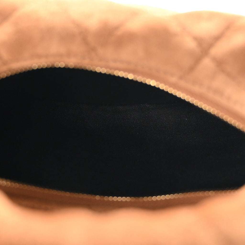 Saint Laurent Suede Quilted Icarino Bag Caramel Cognac