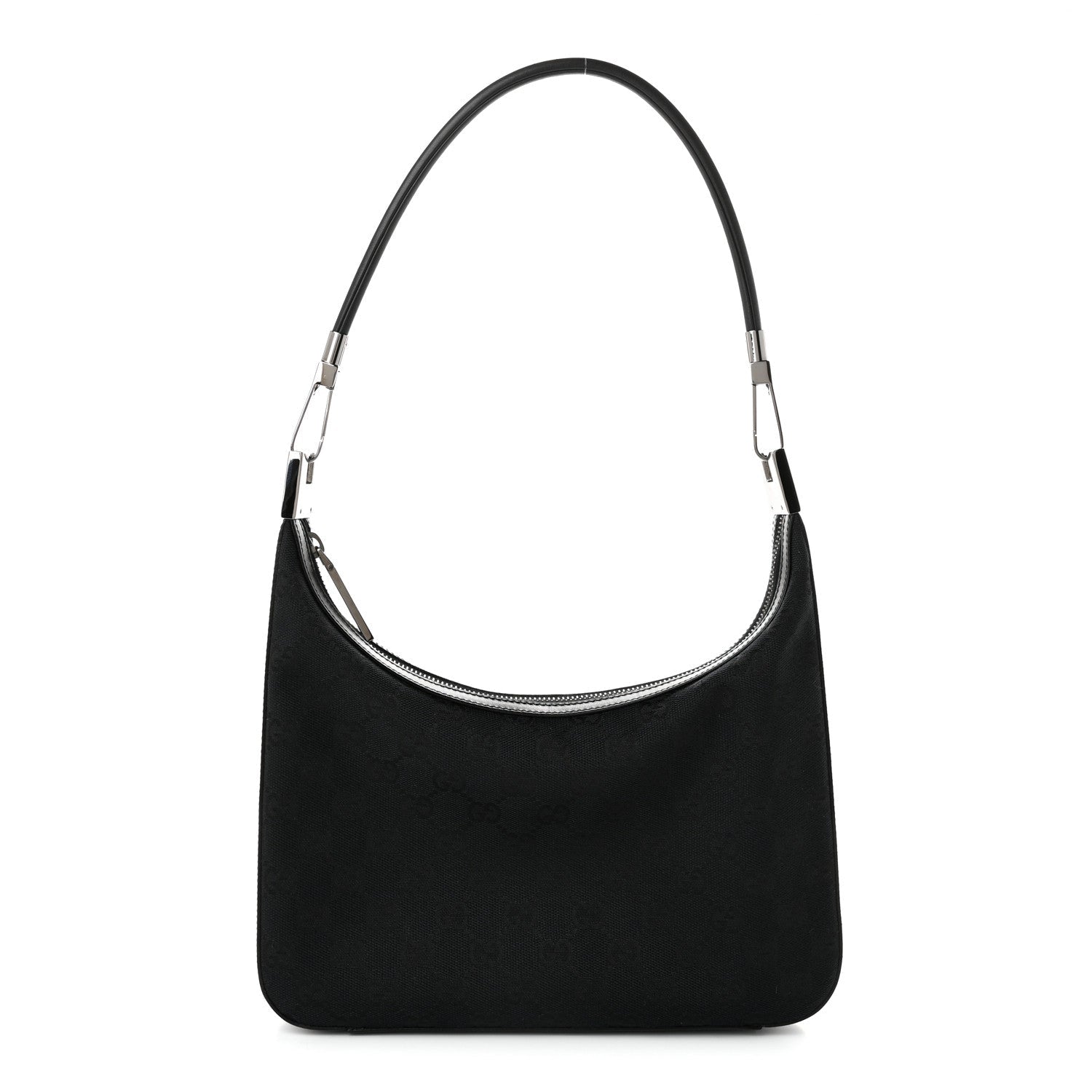 Gucci Monogram GG Small Clasp Hobo Black