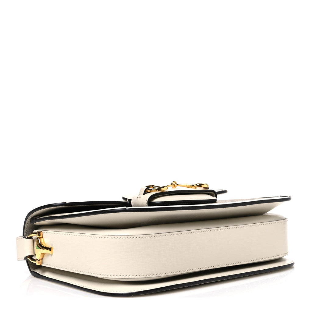 Gucci GG Supreme Monogram Horsebit 1955 Shoulder Bag Beige Mystic White