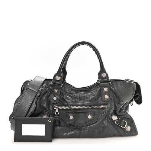 Balenciaga Agneau Giant 21 Silver Hardware Part Time Anthracite