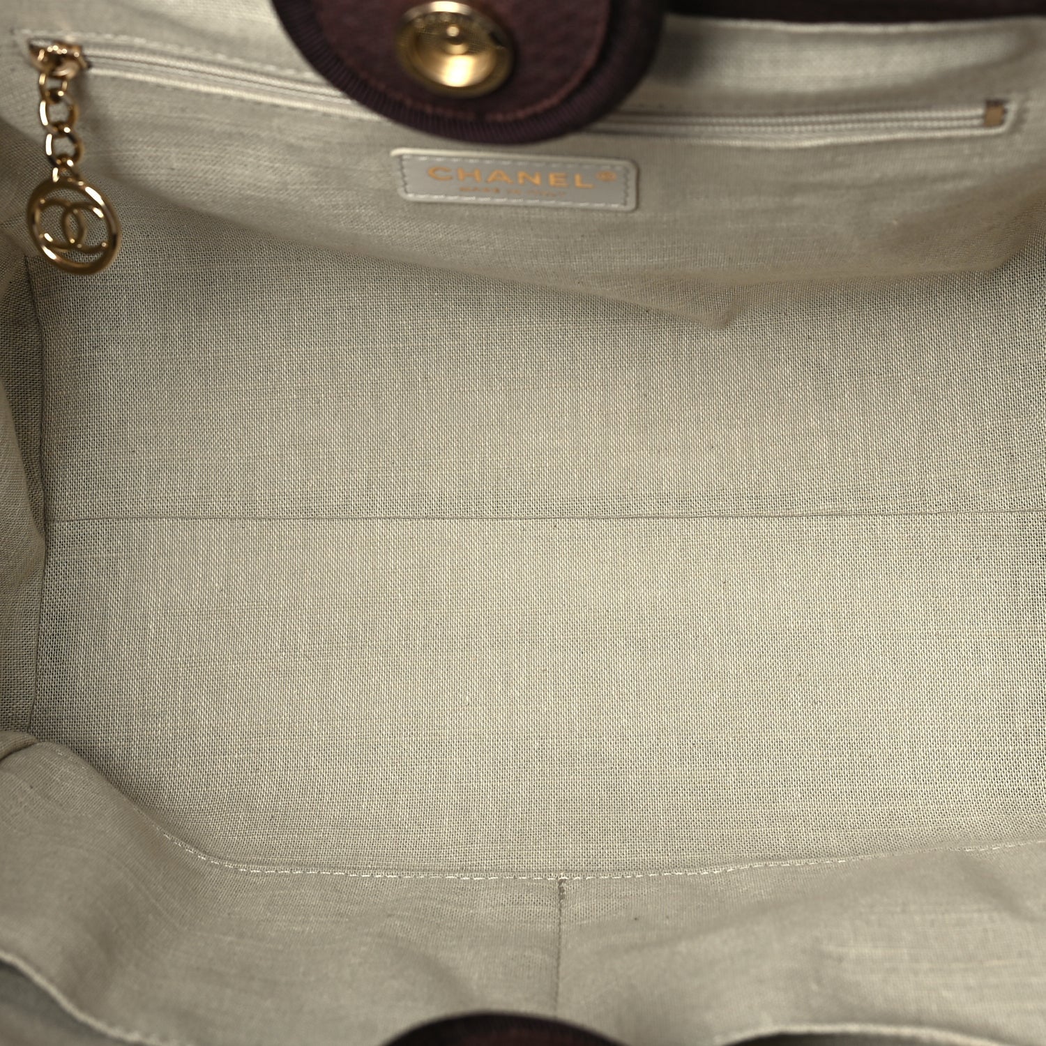 Chanel Mixed Fibers Calfskin Small Deauville Tote Burgundy