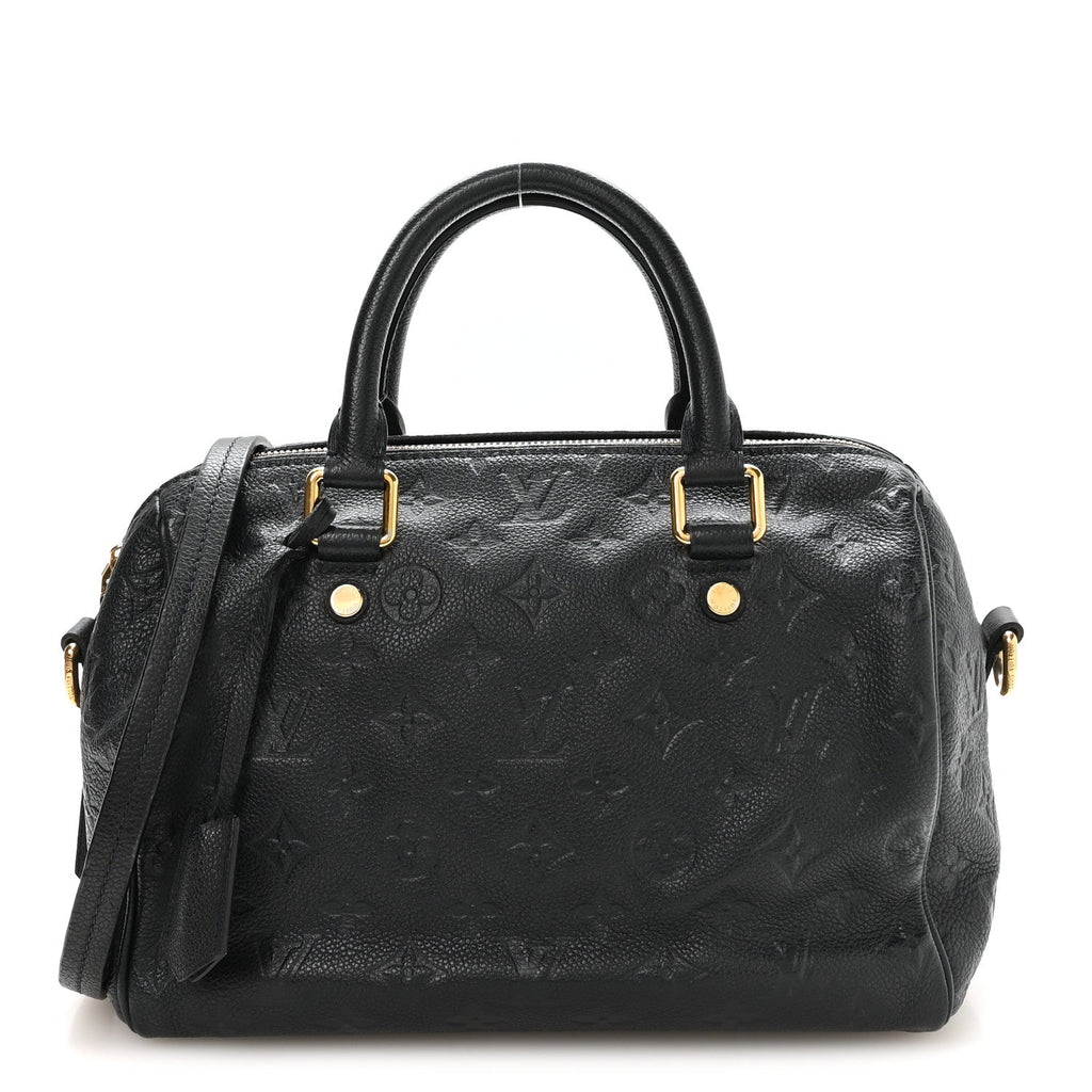 Louis Vuitton Empreinte Speedy Bandouliere 25 NM Black front view