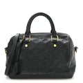 Louis Vuitton Empreinte Speedy Bandouliere 25 NM Black front view