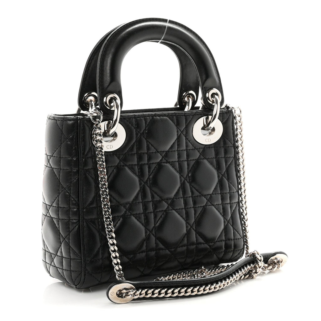 Dior Lambskin Cannage Mini Lady Dior Black