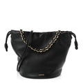 Loewe Mellow Nappa Donut Chain Mini Flamenco Knot Clutch Black