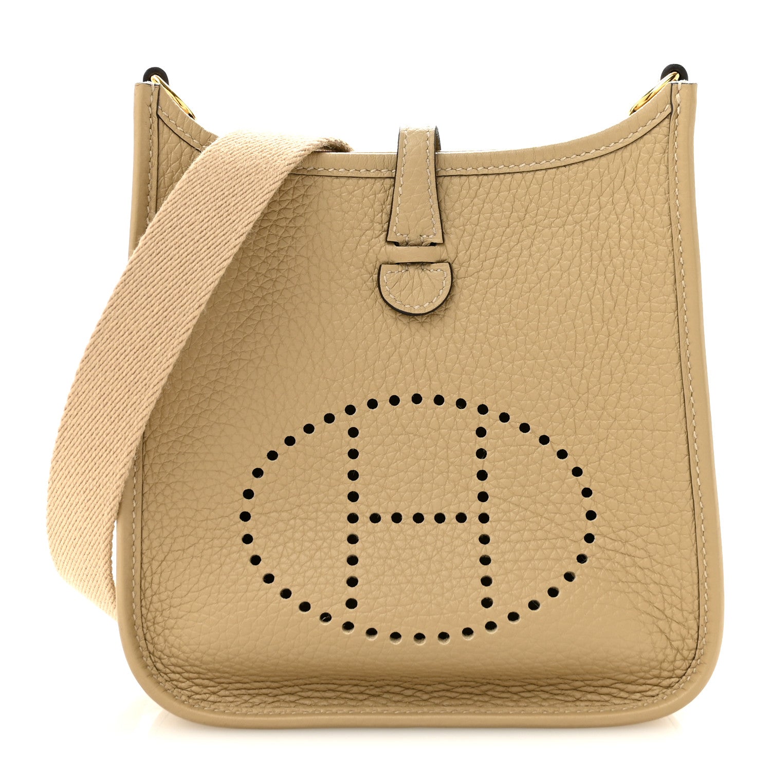 Hermès Taurillon Clemence Evelyne TPM Beige Marfa