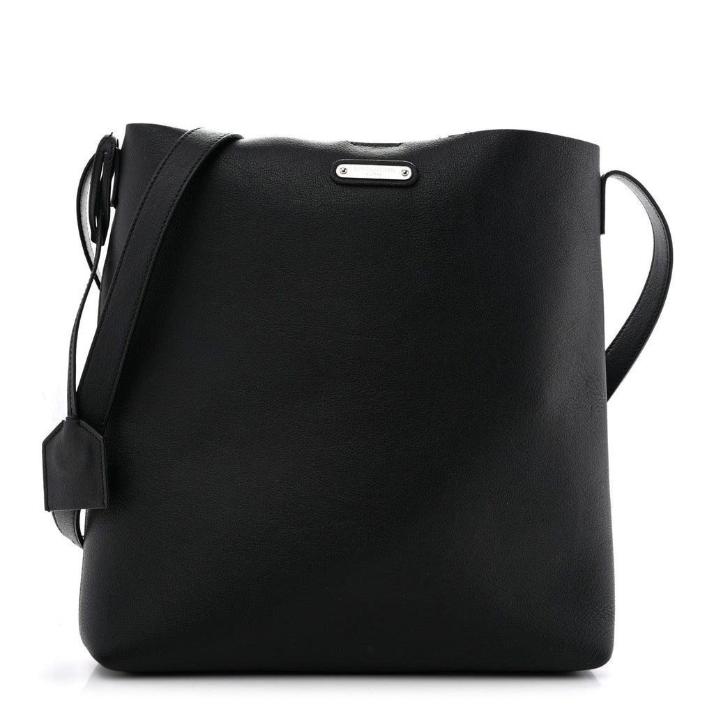 Saint Laurent Calfskin Bold Shopping Tote Black
