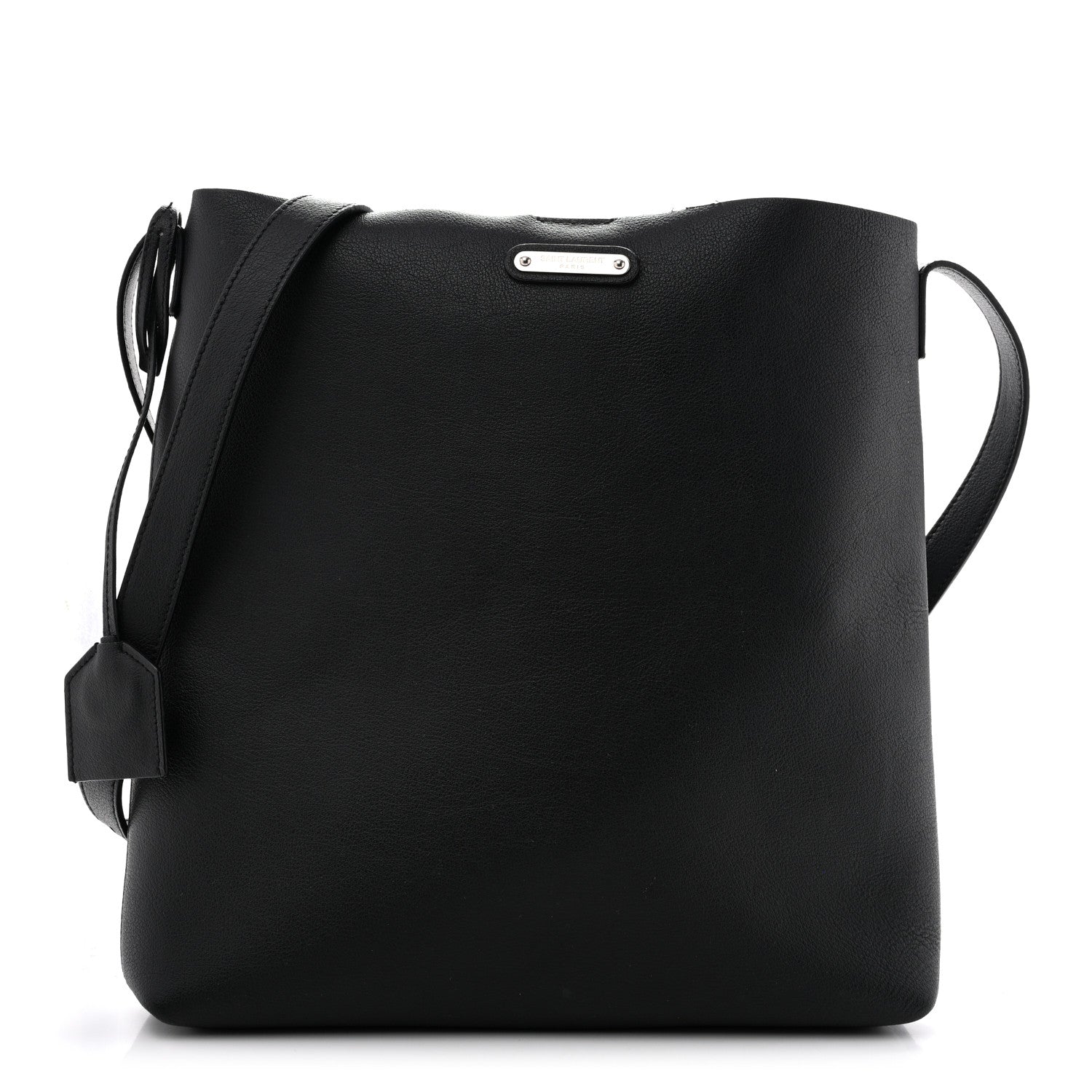 Saint Laurent Calfskin Bold Shopping Tote Black