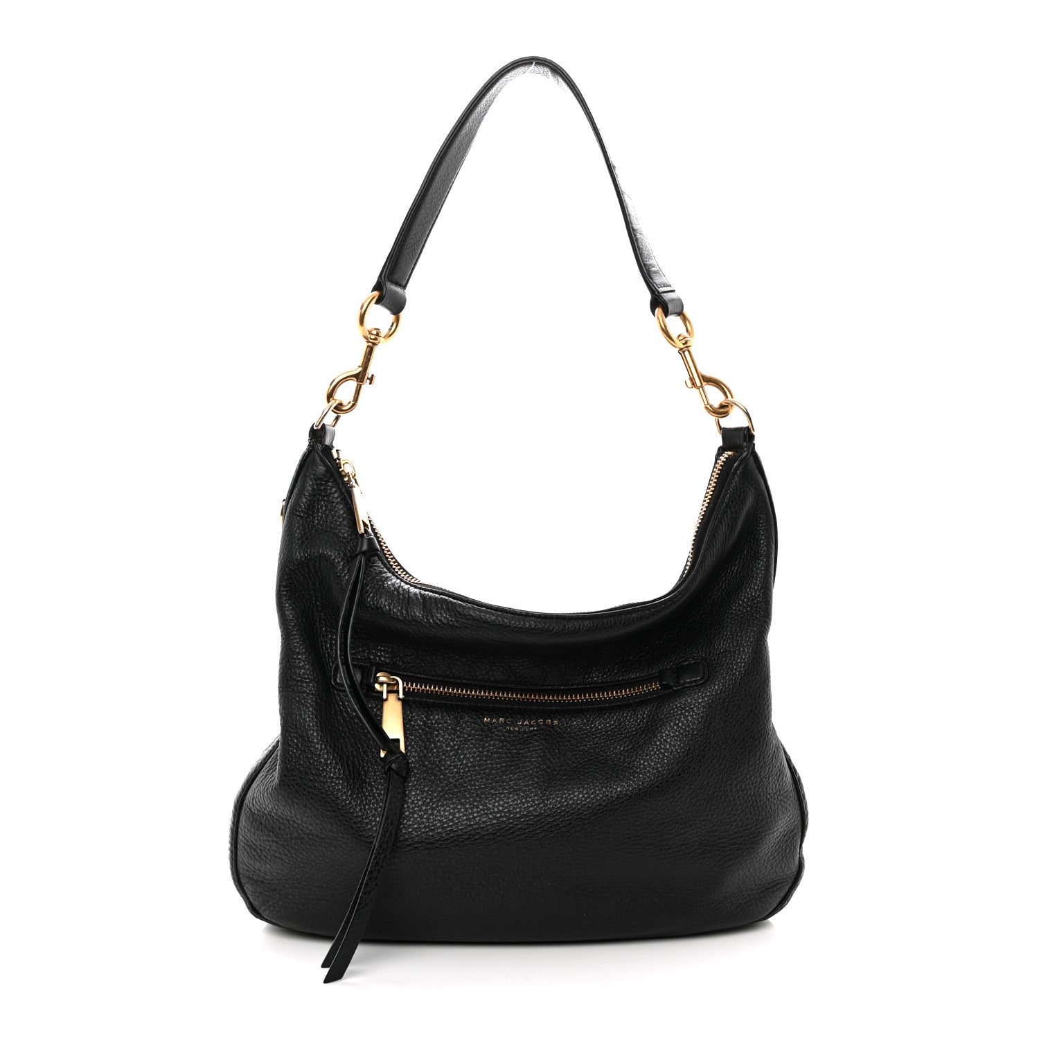 Pebbled Calfskin Hobo Black