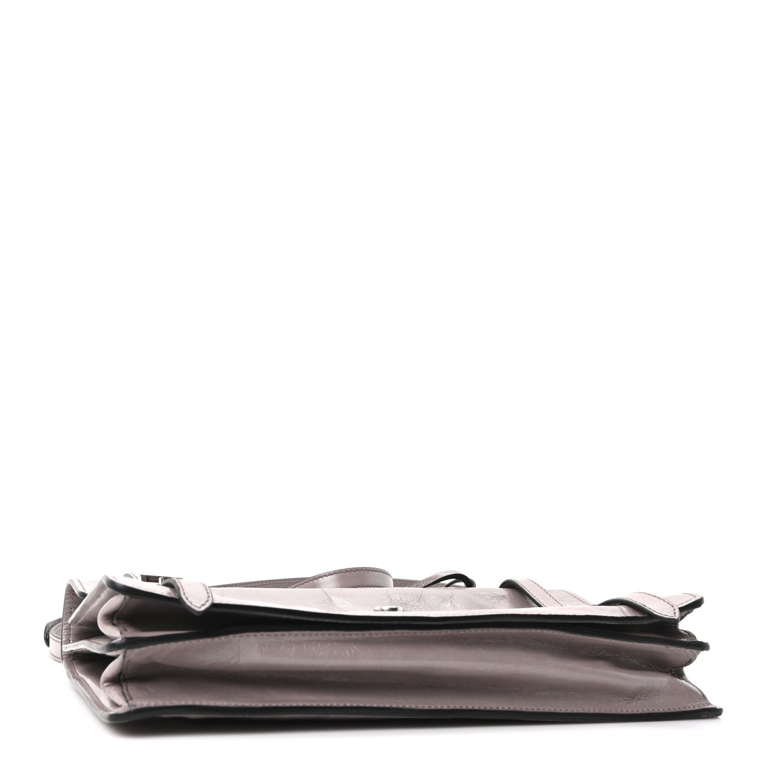 Prada Glossy Calfskin Medium Sound Shoulder Bag Peltro
