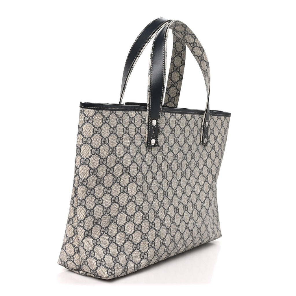 Gucci GG Plus Monogram Medium Signature Web Loop Tote Navy