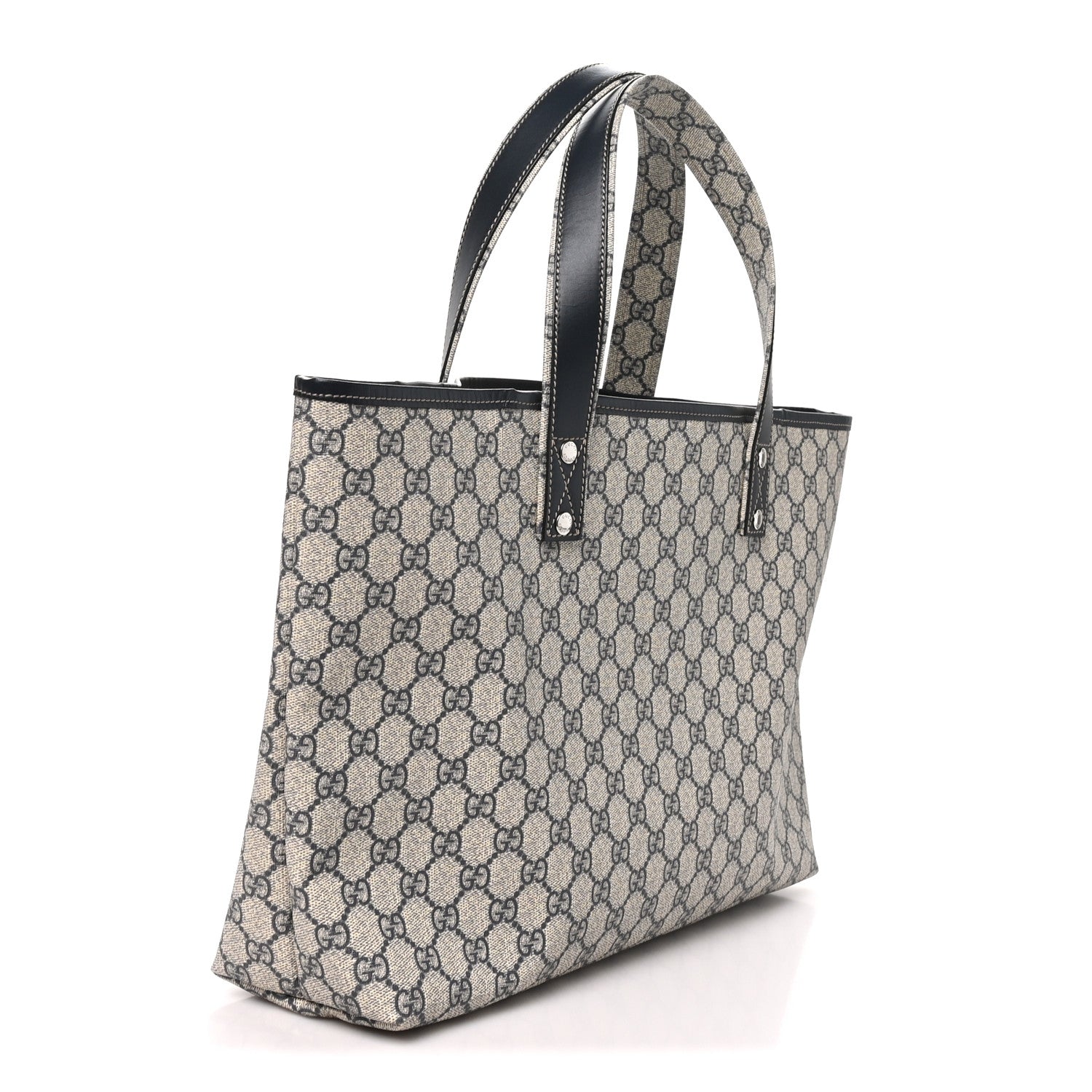 Gucci GG Plus Monogram Medium Signature Web Loop Tote Navy