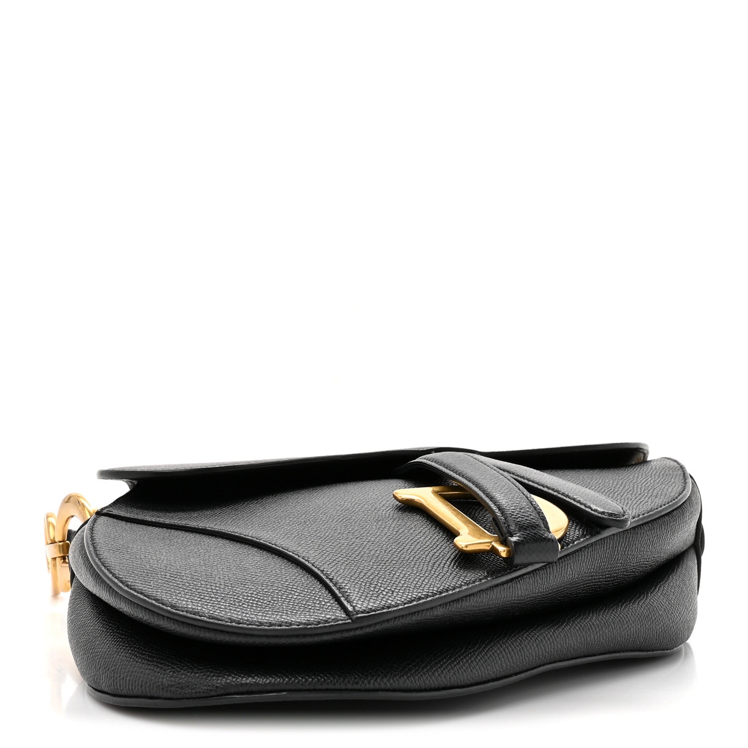 Dior Grained Calfskin Saddle Bag Black