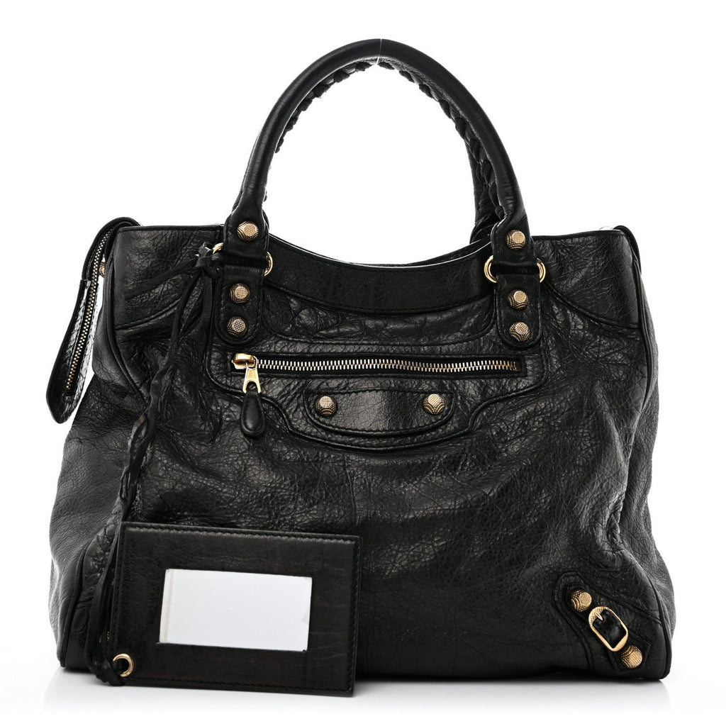 Balenciaga Agneau Giant 12 Gold Hardware Velo Black