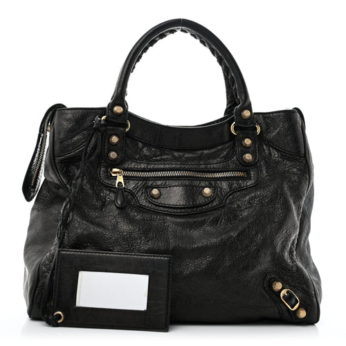 Balenciaga Agneau Giant 12 Gold Hardware Velo Black