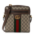 Gucci GG Supreme Monogram Web Small Ophidia Messenger Bag Brown