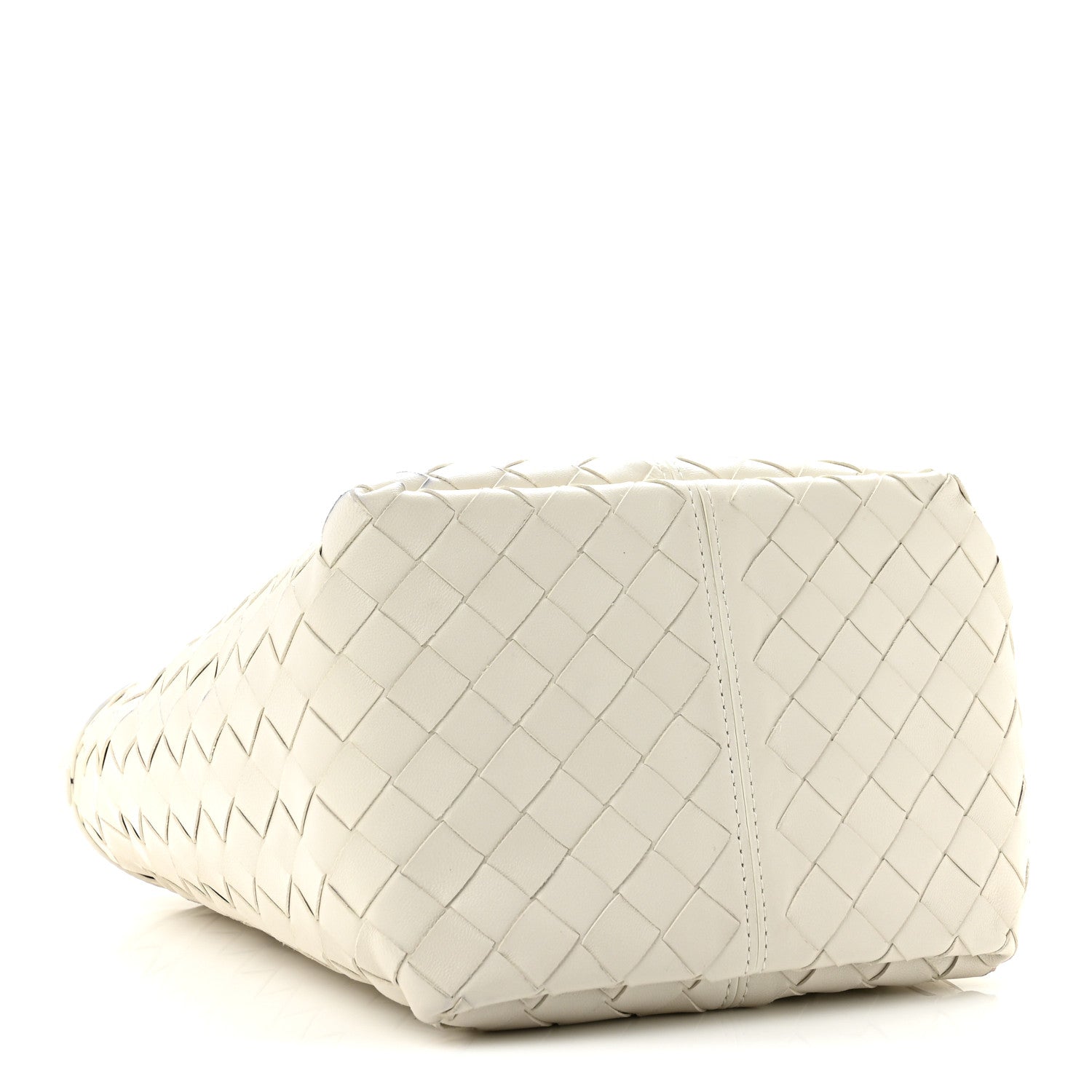 Bottega Veneta Nappa Intrecciato Small Flip Flap Tote Chalk