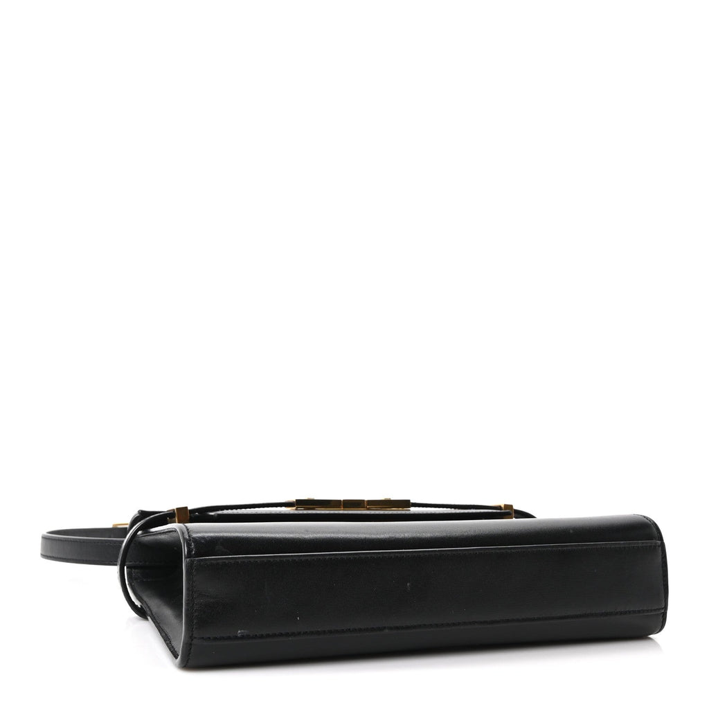 Saint Laurent Smooth Calfskin Small Manhattan Shoulder Bag Black