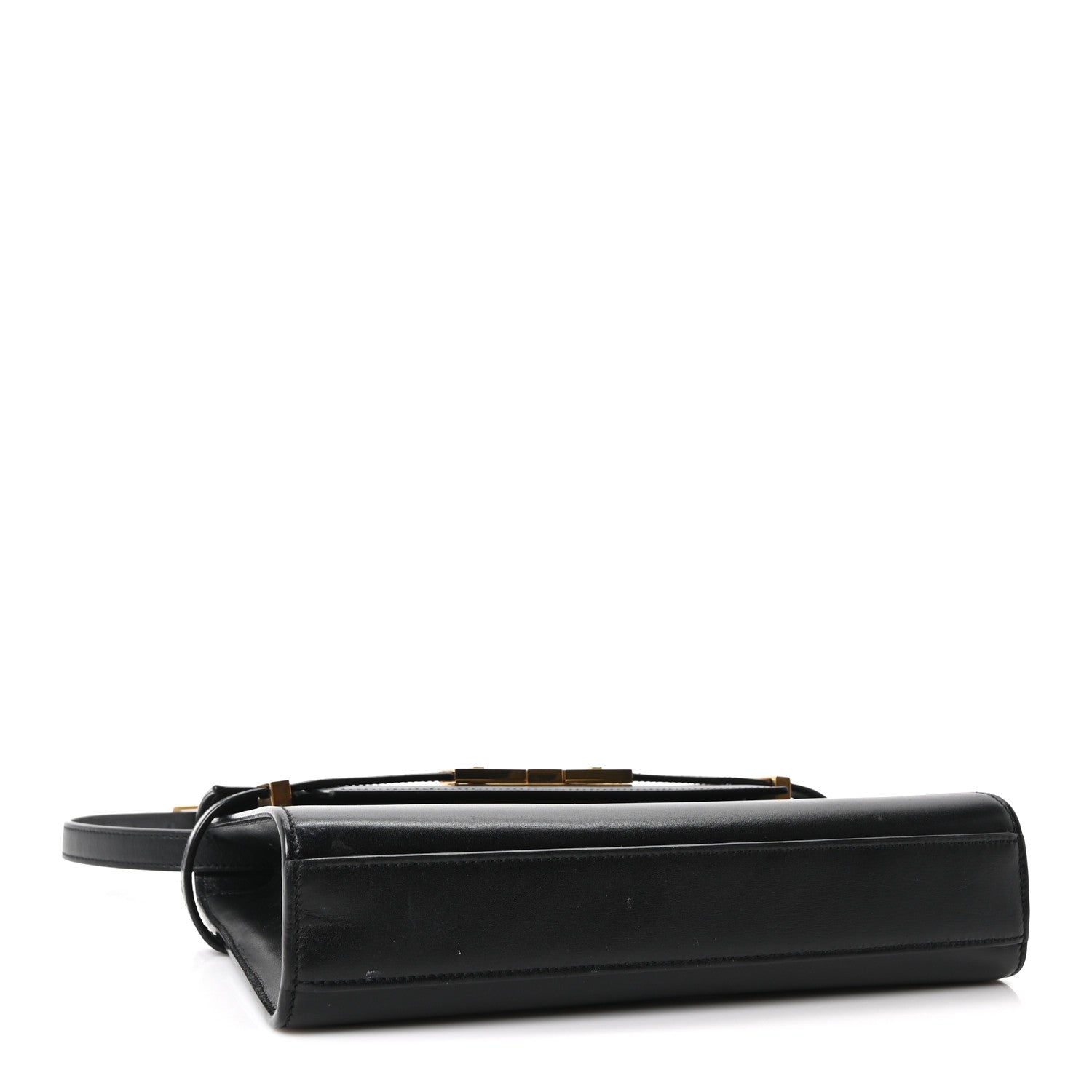 Saint Laurent Smooth Calfskin Small Manhattan Shoulder Bag Black