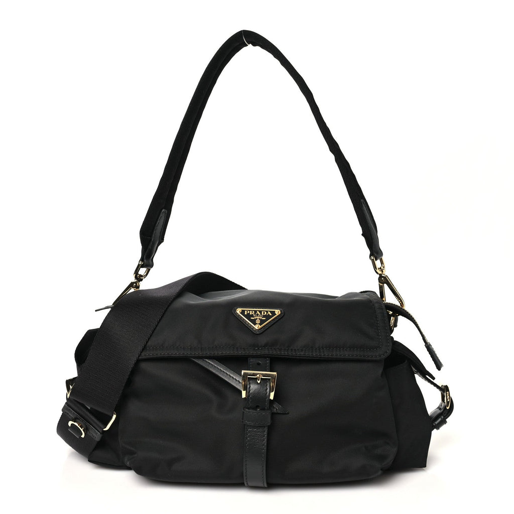 Prada Re-Nylon Medium Explore Shoulder Bag Black