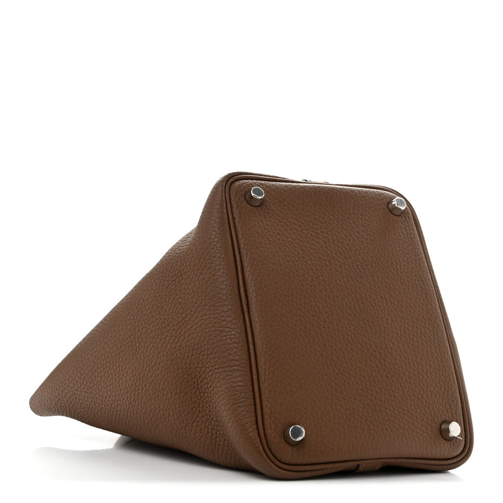 Hermès Taurillon Clemence Swift Eclat Picotin Lock 18 PM Alezan Biscuit
