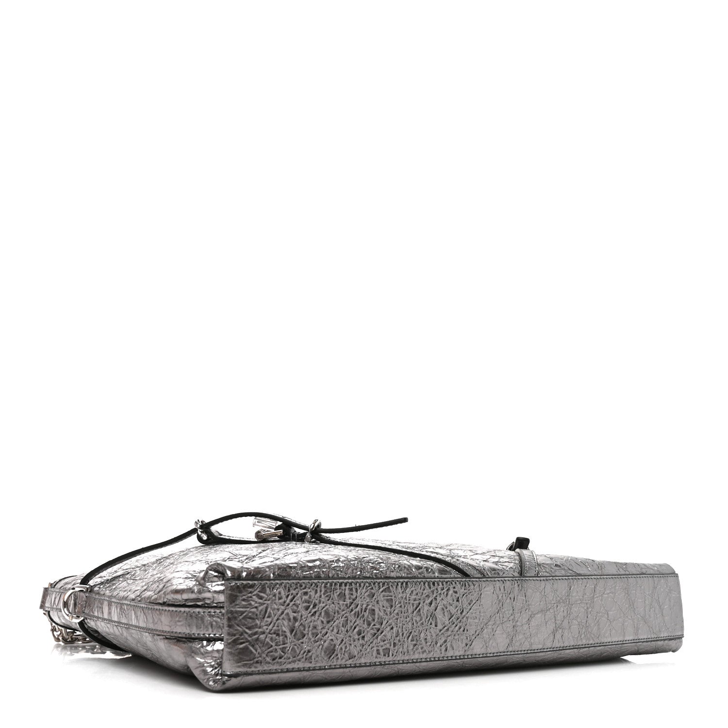 Givenchy Metallic Calfskin Medium Voyou Bag Silver