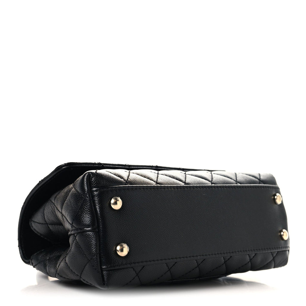 Chanel Caviar Quilted Mini Coco Handle Flap Black
