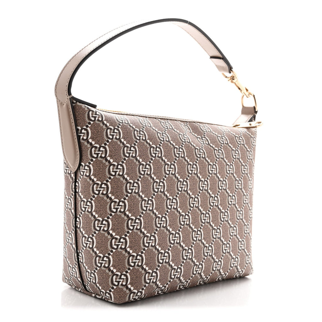 Gucci GG Shadow Monogram Super Mini Ophidia Shoulder Bag Taupe
