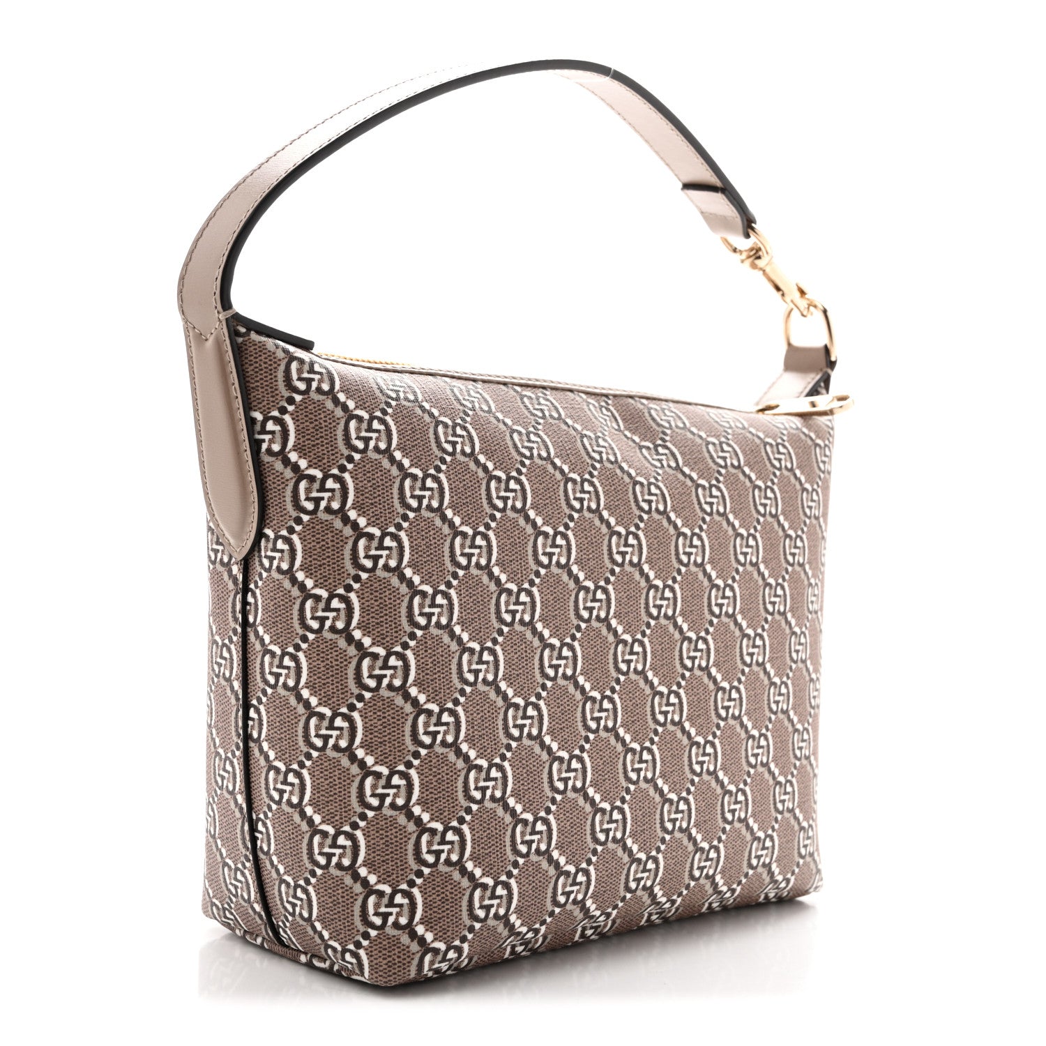 Gucci GG Shadow Monogram Super Mini Ophidia Shoulder Bag Taupe